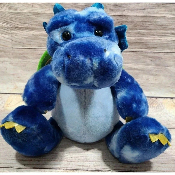 Aurora Other - Aurora Plush Dragon Stuffed Animal Blue Tie Dye Sparkle Tales Gold Green Wings